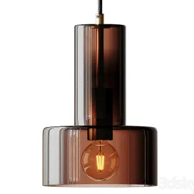 Hubsch glass pendant lamp in brown
